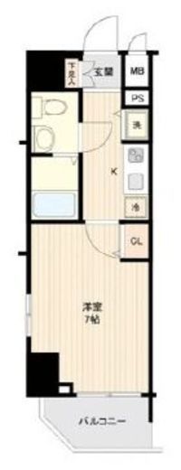 ガーラ・ステーション新宿御苑前 8階 間取り図