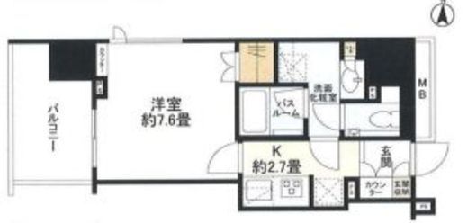 アトラス本郷三丁目 3階 間取り図