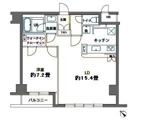 カスタリアお茶の水 203 間取り図