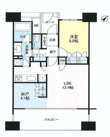 エティア目黒イーストコート 4階 間取り図