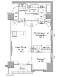 ザ・パークハビオ住吉 501 間取り図