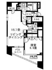 クオリア恵比寿パークフロント 7階 間取り図