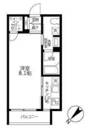 アイル新宿イースト 8階 間取り図