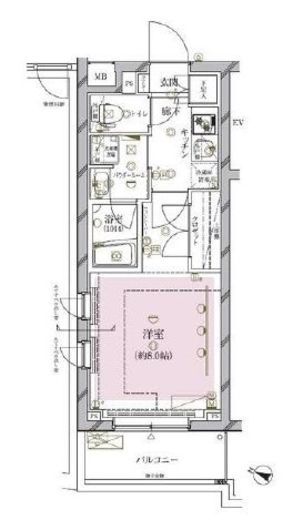 クレイシア目黒碑文谷 5階 間取り図