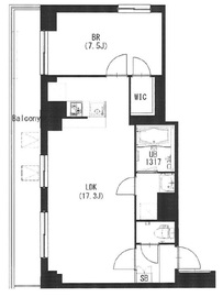 エスティメゾン都立大学 205 間取り図