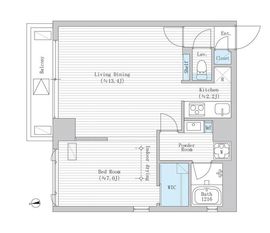 ラレイナ市谷加賀町 201 間取り図