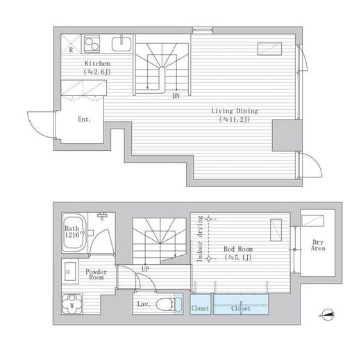 ラレイナ市谷加賀町 105 間取り図