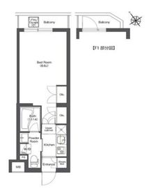 コンフォリア不動前 207 間取り図