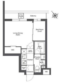 コンフォリア不動前 408 間取り図