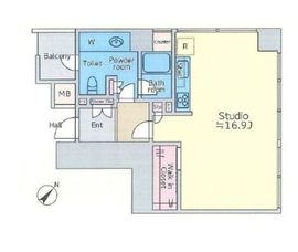 マジェスタワー六本木 6階 間取り図