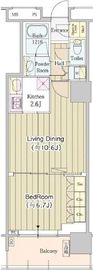 ユニゾンタワー 2309 間取り図