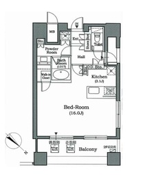 ホライズンプレイス赤坂 1101 間取り図