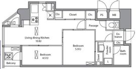 レジディア入谷 705 間取り図