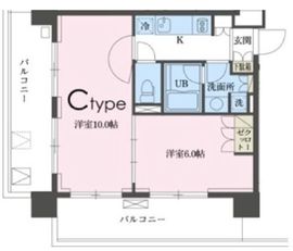 ガレリア東新宿 1104 間取り図