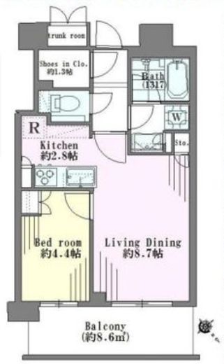 パークシティ武蔵小山ザタワー 6階 間取り図