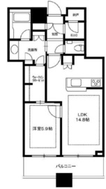 プラウドタワー千代田富士見 17階 間取り図