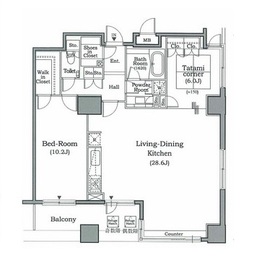コンシェリア後楽園 1603 間取り図