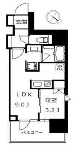 クレヴィア文京根津 2階 間取り図
