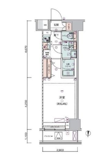 ジェノヴィア錦糸町2スカイガーデン 3階 間取り図