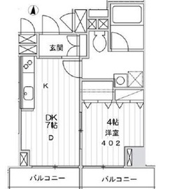 シーズンズ西麻布 402 間取り図