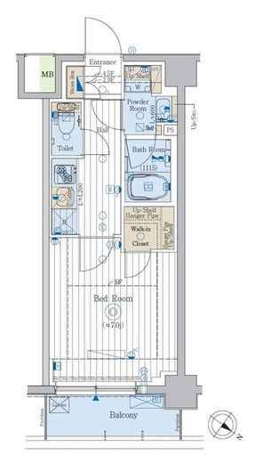 プラージュリュー押上 503 間取り図