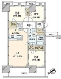 プラウドタワー東雲キャナルコート 16階 間取り図