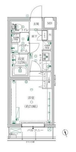 クレイシア都立大学クラッセ 3階 間取り図