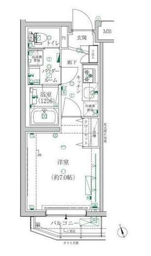クレイシア都立大学クラッセ 4階 間取り図