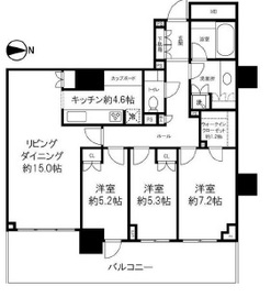 広尾ガーデンフォレスト 3階 間取り図