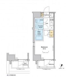 プラウドフラット戸越銀座 1107 間取り図