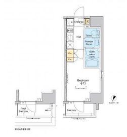 プラウドフラット戸越銀座 206 間取り図