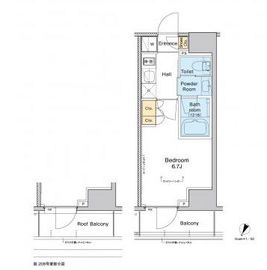 プラウドフラット戸越銀座 208 間取り図