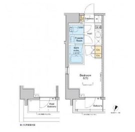 プラウドフラット戸越銀座 709 間取り図