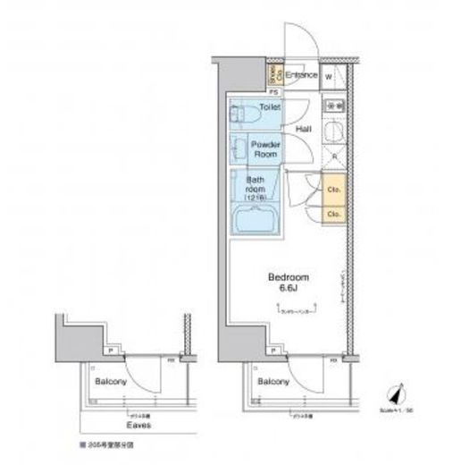 プラウドフラット戸越銀座 604 間取り図