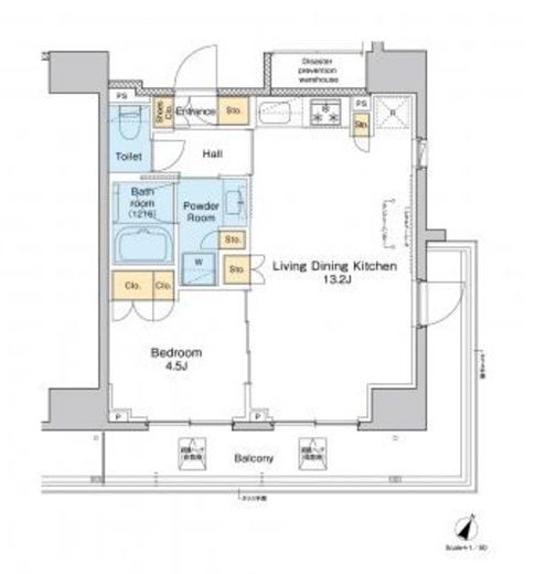 プラウドフラット戸越銀座 501 間取り図