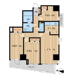 KDXレジデンス千駄木 3階 間取り図