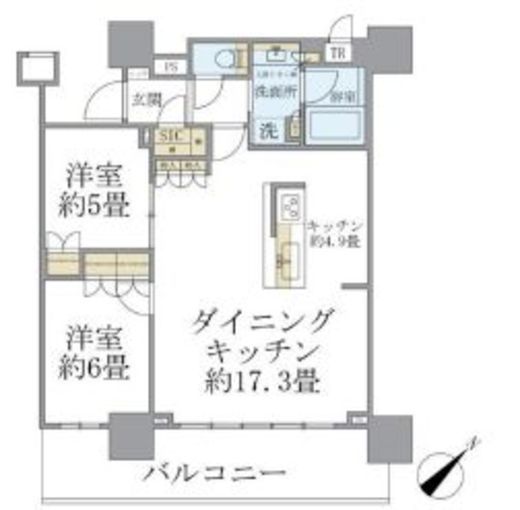 ブリリア有明シティタワー 19階 間取り図