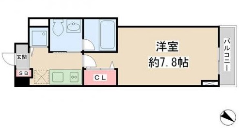 ルクレ日本橋馬喰町 604 間取り図