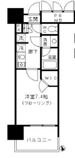 フォンテーヌ芝浦 1106 間取り図