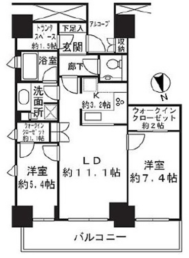 Wコンフォートタワーズ EAST 31階 間取り図
