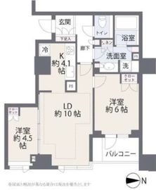 ジオ御苑内藤町 2階 間取り図