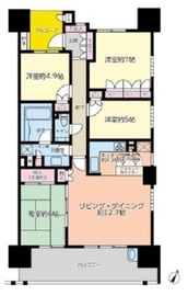 東京フロントコート 1階 間取り図