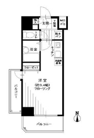 エスコート麻布十番 9階 間取り図