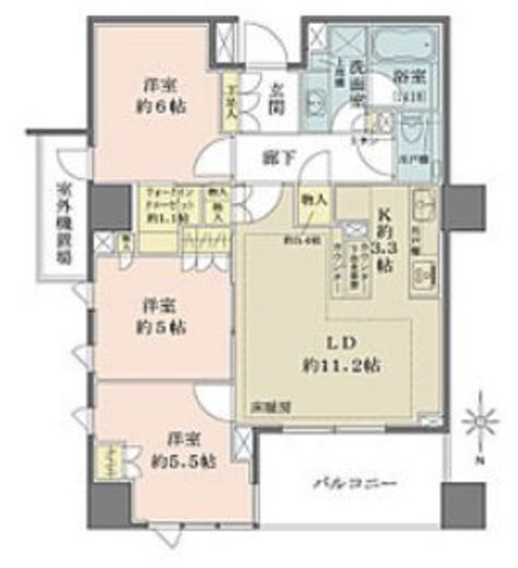 ザ・パークハウス恵比寿 8階 間取り図