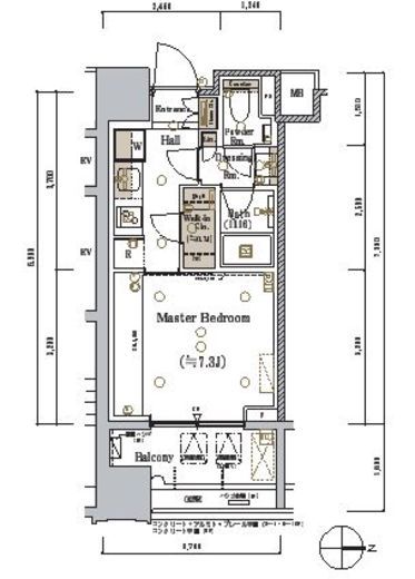 パークコート南麻布 4階 間取り図