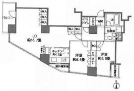 カスタリアタワー品川シーサイド 2003 間取り図