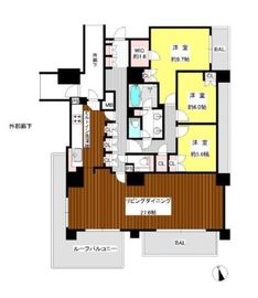 ソプラタワー 19階 間取り図