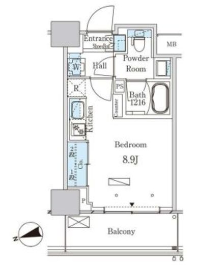 パークアクシス大塚ステーションゲートタワー 1110 間取り図