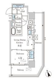 パークアクシス大塚ステーションゲートタワー 1402 間取り図