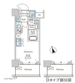 パークアクシス大塚ステーションゲートタワー 1503 間取り図